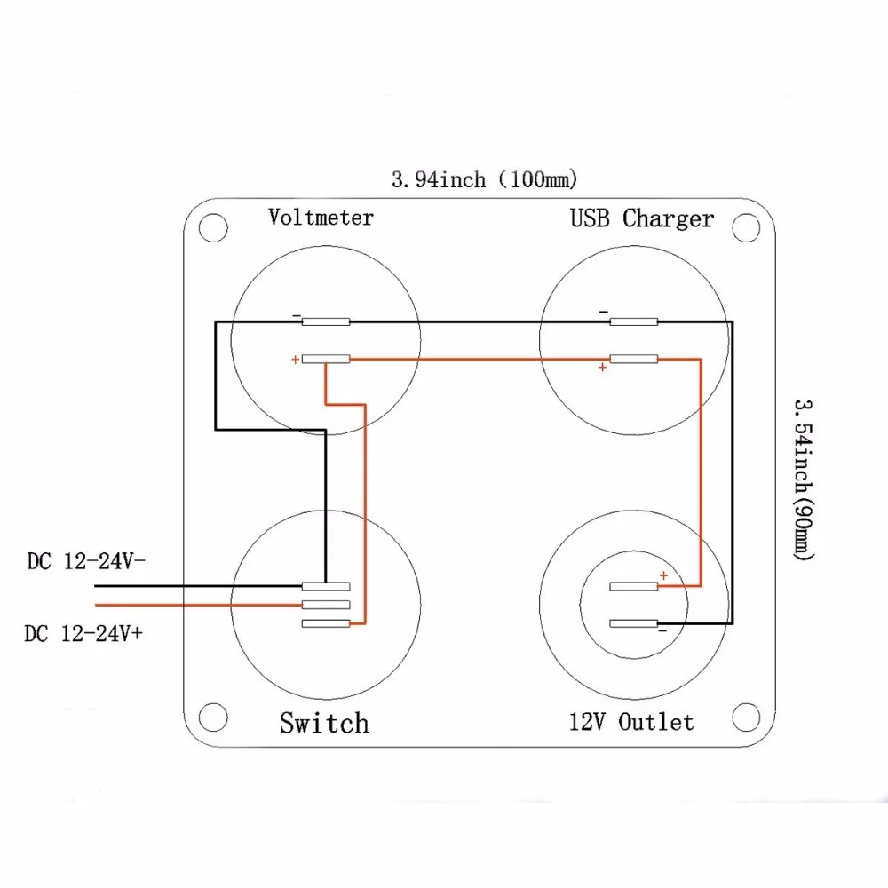 Зарядное устройство с двумя USB-разъемами 2 1 A + 12 В выключатель без выключения