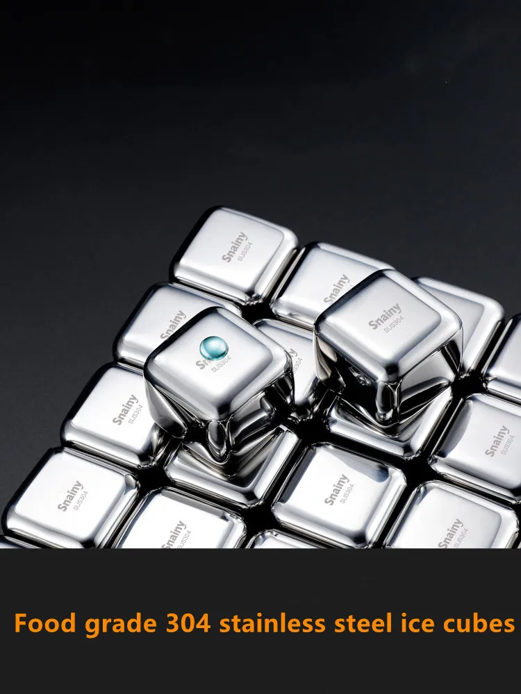 

304 stainless steel ice food-grade metallic iron frozen ice hockey recycled whisky tartar