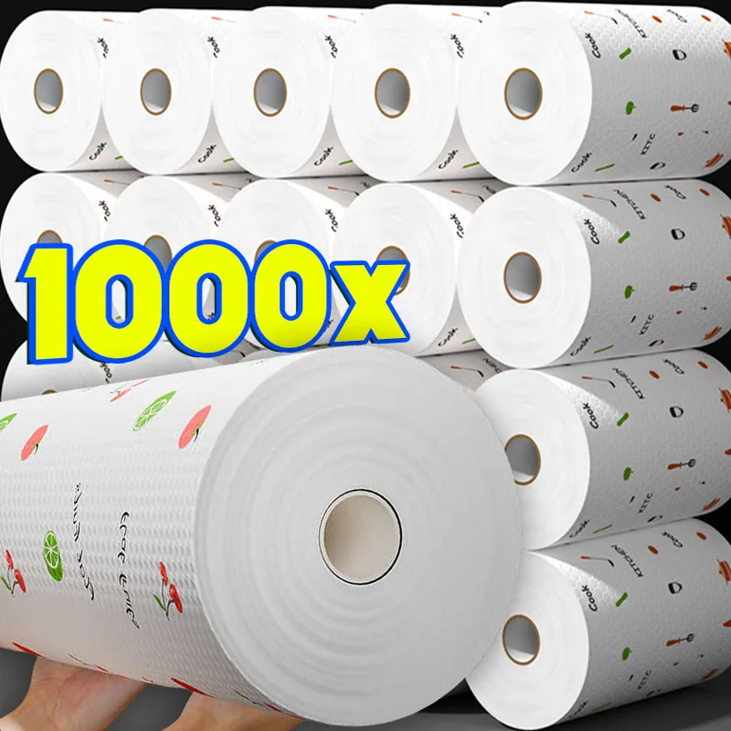 500/50 шт. многоразовые кухонные одноразовые тряпки нетканые салфетки для чистки