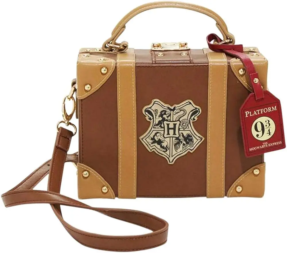 

Женская кросс-боди сумка 2Archer через плечо, школьный крошечный чемодан серии Witchcraft и Wizardry (коричневого цвета)
