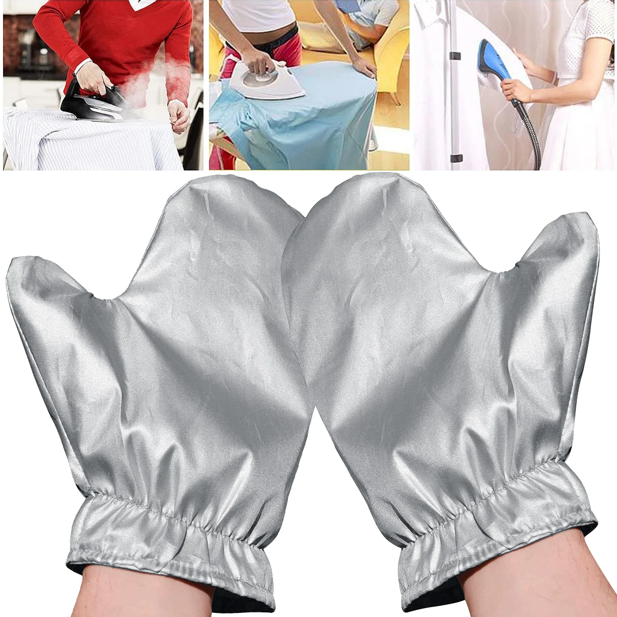 

1 Pair Garment Steamer Ironing Gloves Anti Steam Gloves Heat Resistant Ironing Mittens for Garment Steamer Kitchen Oven Baking