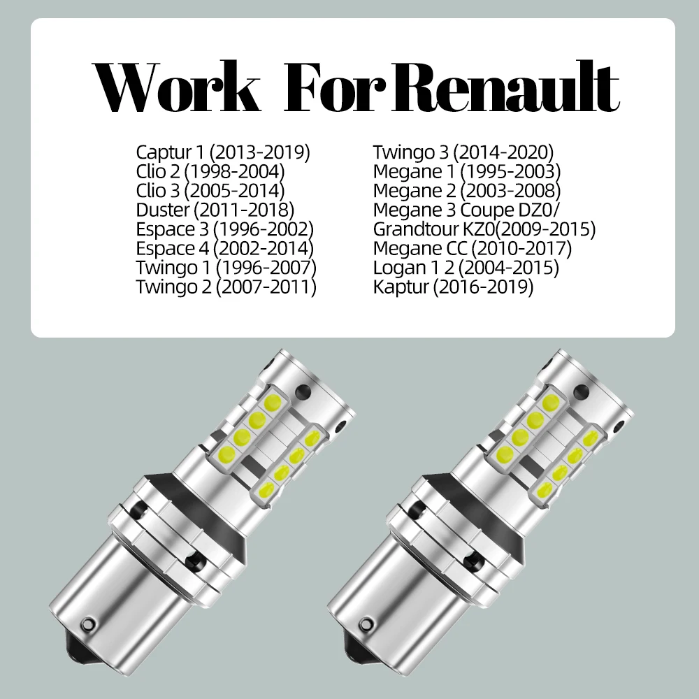 Белые задние фонари для Renault Captur Clio 4 2 3 Duster Espace Megane CC Logan Kaptur Canbus System LECIBUBI Марка 3600LM