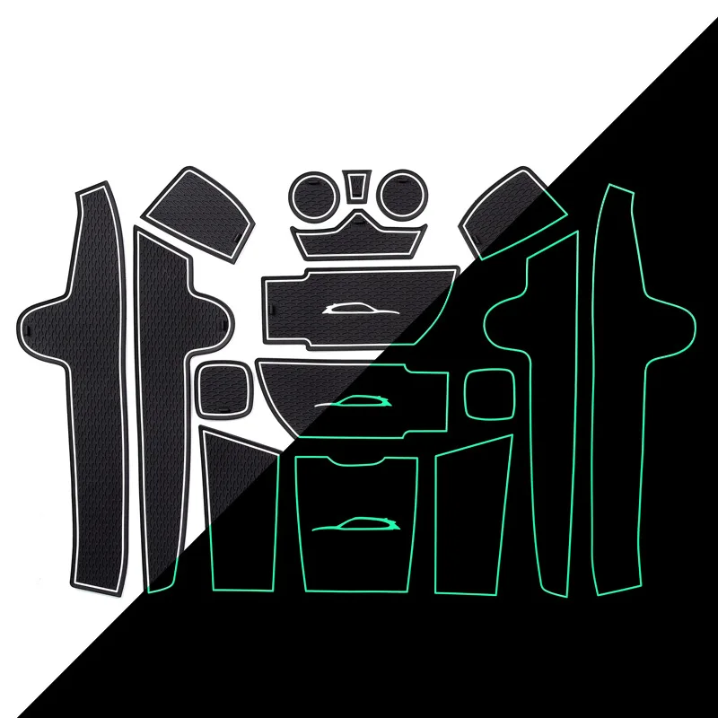 Автомобильный ПВХ резиновый противоскользящий коврик дверной слот для хранения