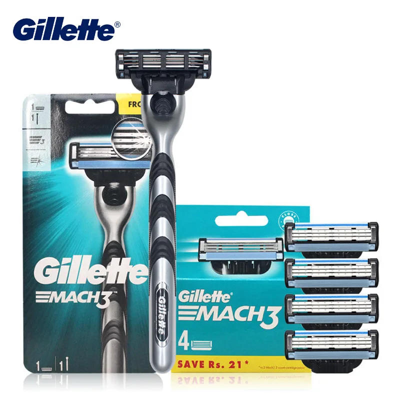 Оригинальные бритвенные лезвия Gillette Mach 3 | AliExpress
