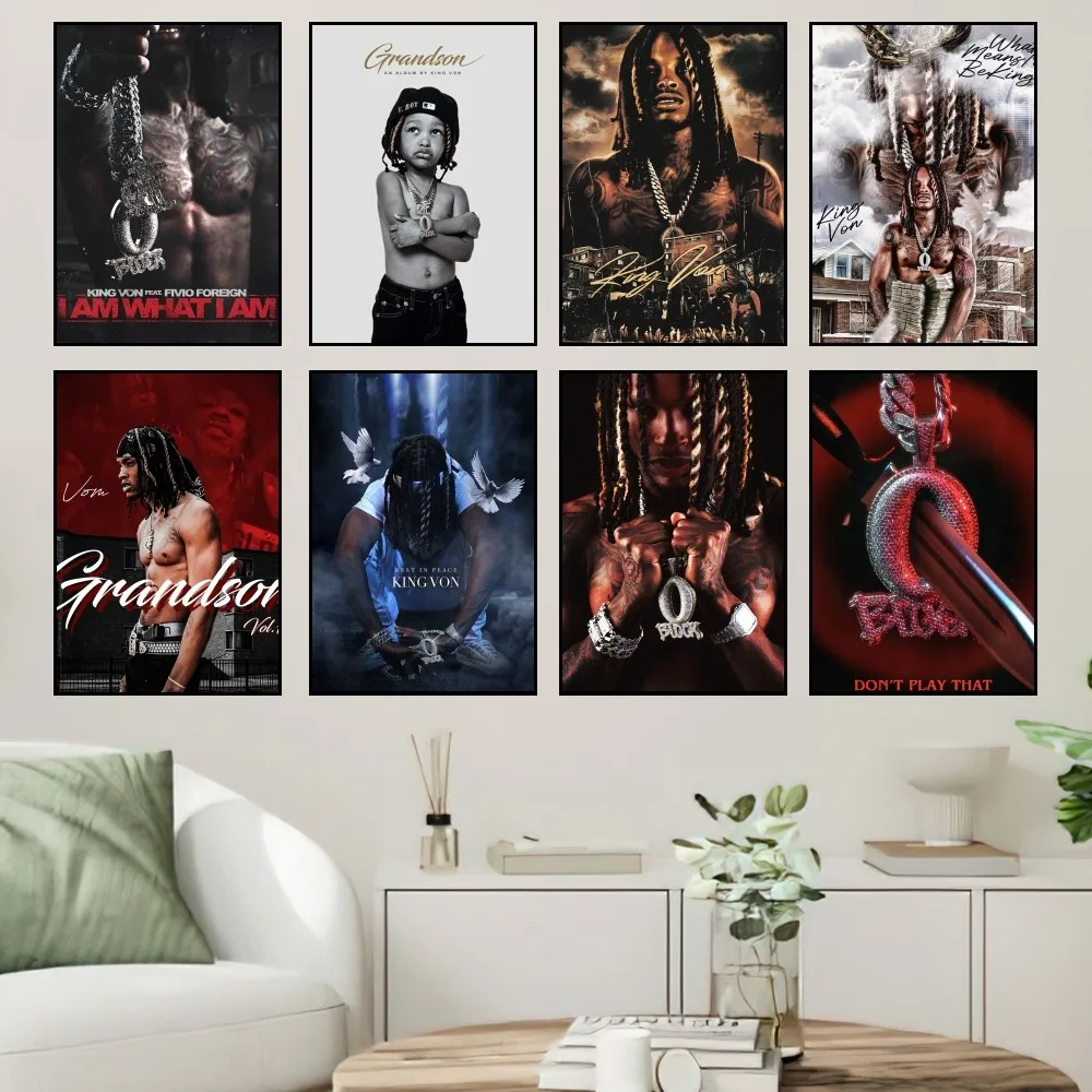 Крутой постер V-Von Rapper K-King домашние принты настенная живопись украшение для