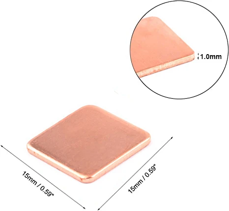 

5 шт. медный лист радиатор для ноутбука