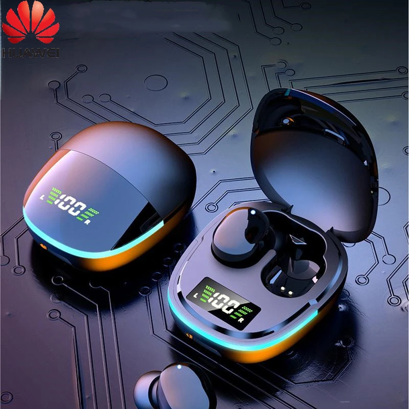 

Наушники Huawei 2022 TWS Bluetooth 5,1 G9S с цветным дышащим светом, гарнитура с цифровым дисплеем, внутриканальные беспроводные наушники