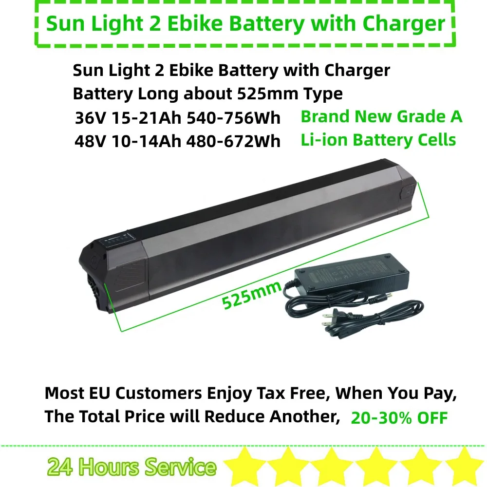 Полускрытая батарея для электровелосипеда 48 В 14 Ач 13 12 10 250 Вт 500 750