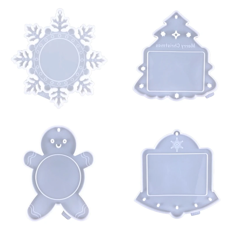 

Snowflake Photo Frame Drop Glue Mold Diy Christmas Decor Snowflake Photo Frame Pendant Desktop Ornament Silicone Mold TOP