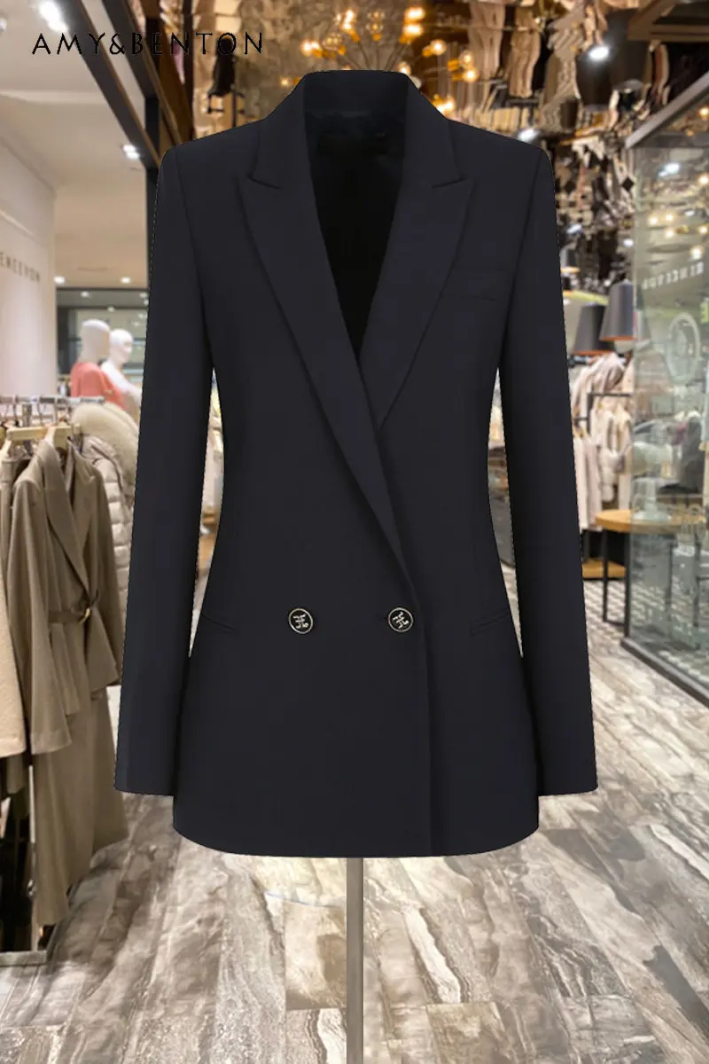 Fashionable Casual Single-Breasted Slim Fit Slimming Suit Coat for Women 2023 Spring New Elegant Non-Ironing Blazer Jacket