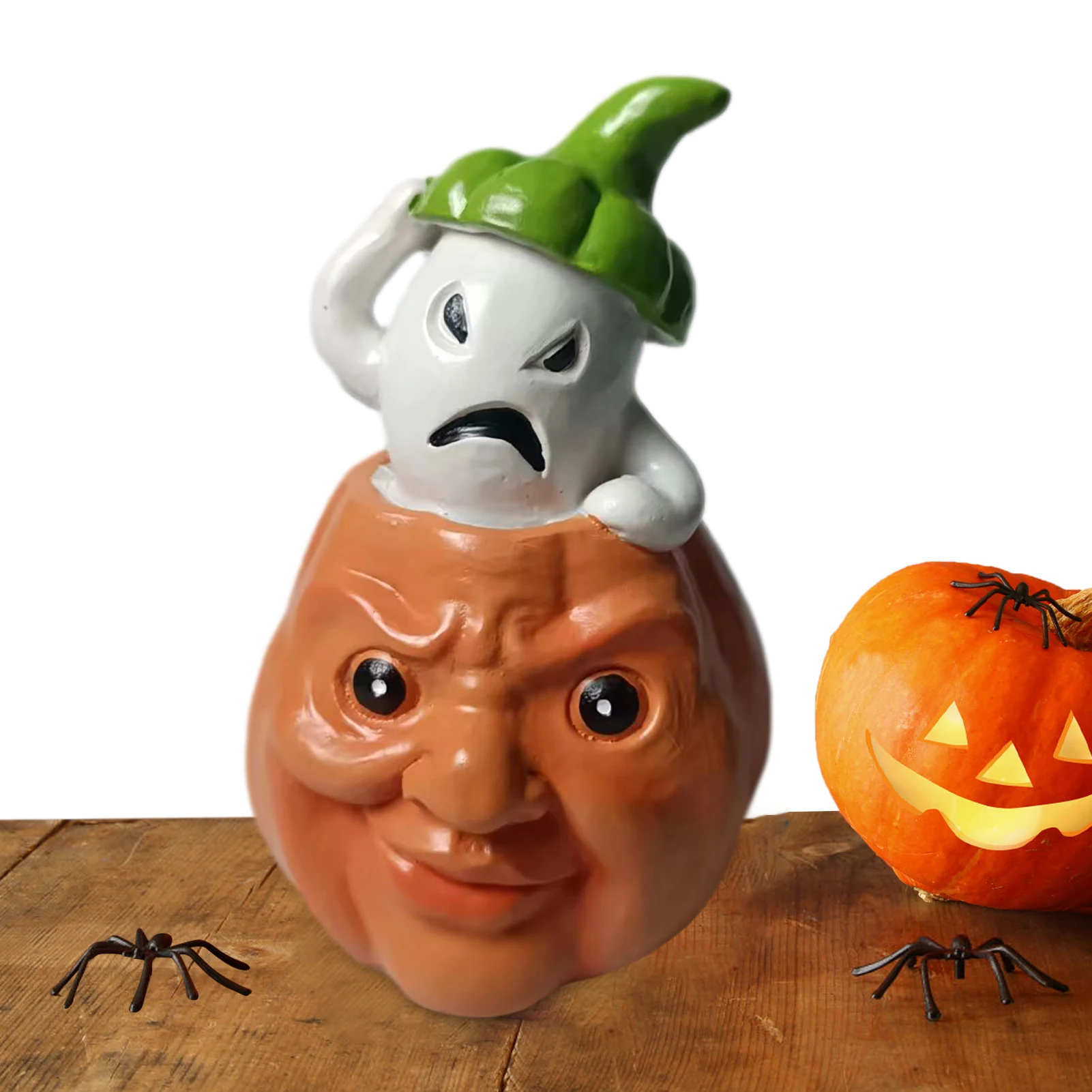 

Halloween Pumpkin Ghost Figurines Decorations Resin Pumpkin Halloween Ghost Figurine Decoration Halloween Party Table