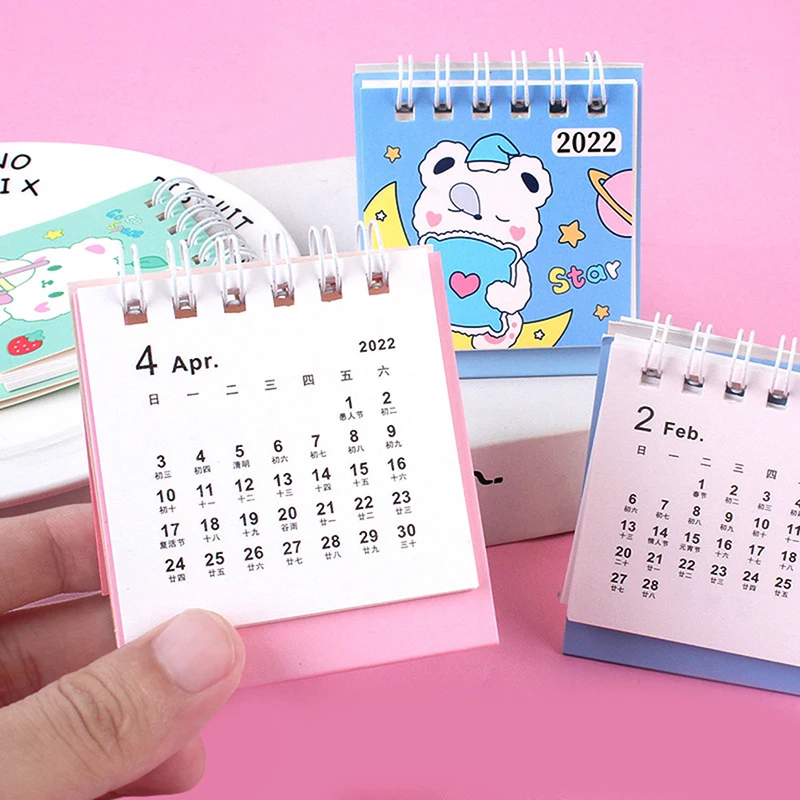 

1PC 2023 Cartoon Rabbit Desktop Mini Calendar Daily Schedule Table Planner Yearly Agenda Organizer Office Supplies