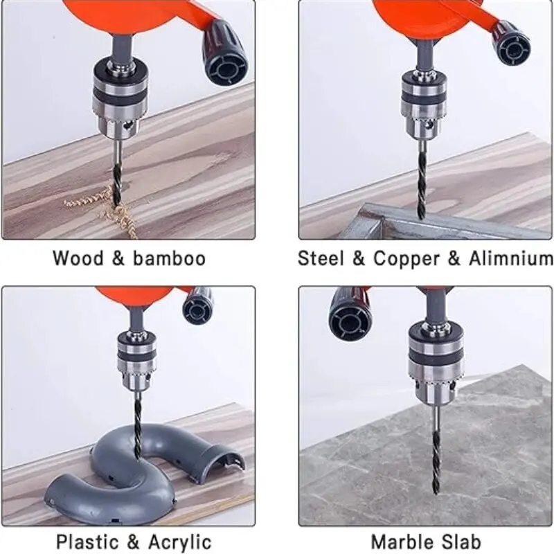 Многофункциональная ручная дрель с двойным приводом для деревообработки