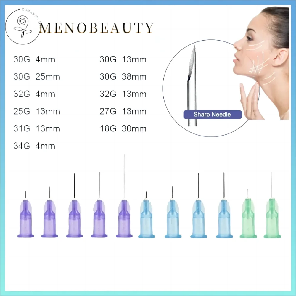 50 pcs Teeth Disposable Hypodermic Needle 30G*4mm  30G*13mm 30G*25mm  32G Painless Small Mesotherapy Needle Eyelid Tool Parts