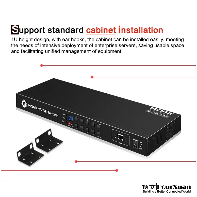 HDMI 2 0 переключатель 8x1 таймер автоматический usb kvm HDR 4K 60 Гц адаптер ИК-удлинитель