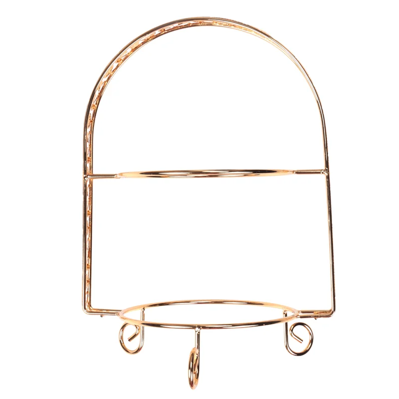 

Металлическая, для подставки для пирожных двухслойная стойка для десертов с золотыми фруктами в форме арки, для свадьбы, дня рождения, вечеринки украшение, подставка для капкейков Gold