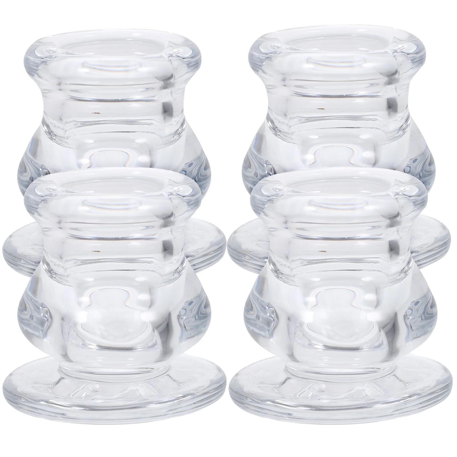 

4pcs Glass Holders Small Tea Holders Table Holders