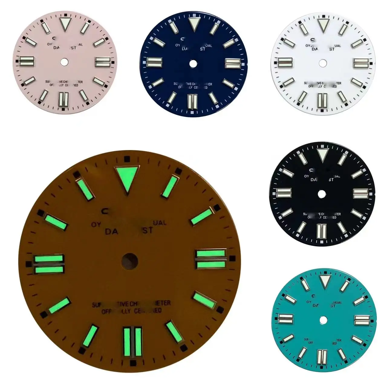 

Аксессуары для часов без календаря, эмалевый циферблат 28,5 мм, модификация японского автоматического движения NH35, зеленый светящийся браслет с логотипом S