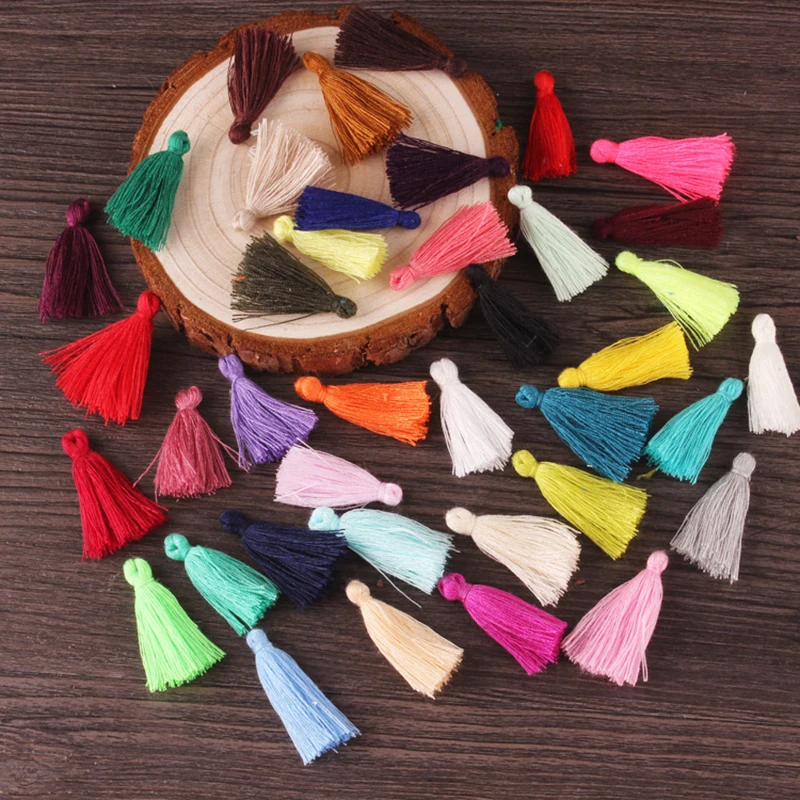 

50Pcs 30MM Cotton Hang Ring Tassels Pendant DIY Crafts Jewelry Earrings Clothing For Home Textiles Beaded Fringe Trim Materials