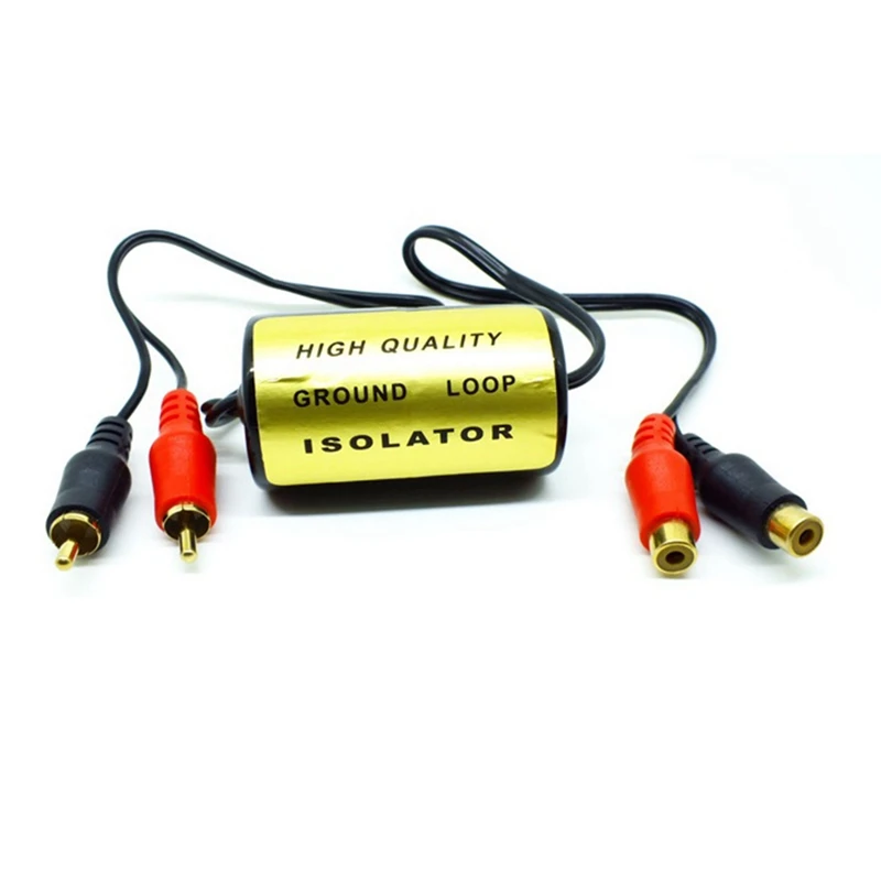 

RCA Audio Noise Filter Suppressor Ground Loop Isolator For Car And Home Stereo 2XRCA Male, 2XRCA Female With Car Audio