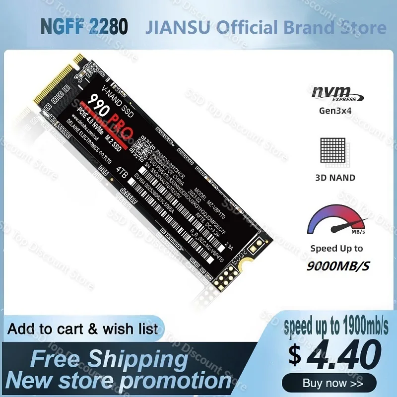 

SSD 500GB 1tb SSD M2 NVMe PCIe 4.0 x4 M.2 2280 NVMe 8TB SSD Drive Internal Solid State Disk 2tb 4tb ssd nvme m2 for PS5 Desktop