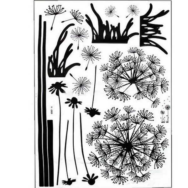 1 шт. 70*50 см креативный Декор Одуванчик цветок Съемный кровати комната искусство