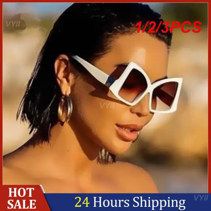 

1/2/3 шт. Модные солнцезащитные очки «кошачий глаз» женские очки неправильной формы Квадратные Солнцезащитные очки с галстуком-бабочкой Новинка 2023 солнцезащитные очки