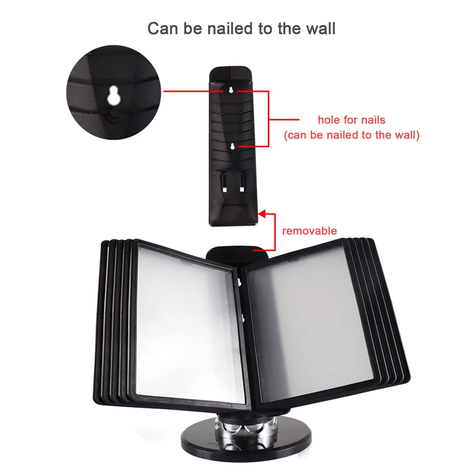 Tanie AdjustaView 10-Pocket Desk Reference Organizer With Supplies Storage Base EZ-Load Pockets To Hold Of Paper Includes Fast Tabs