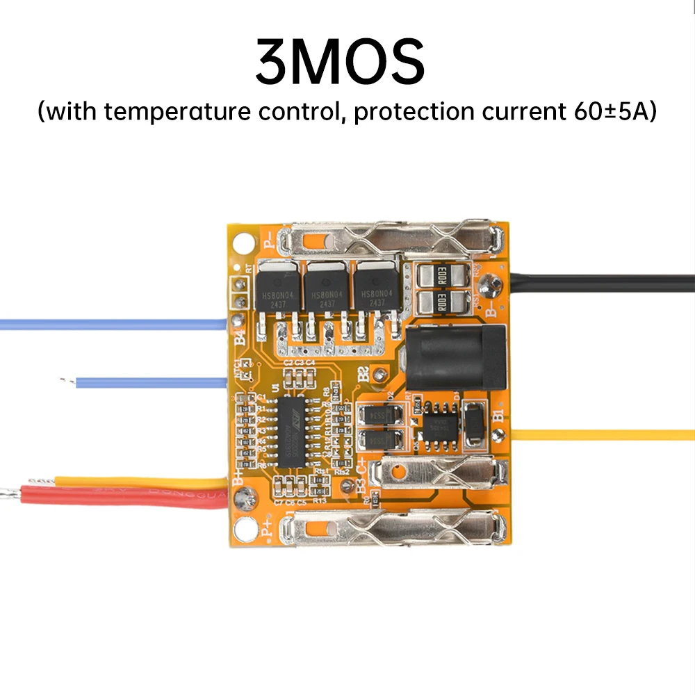 

5S 21V 65A Battery Charging Protection Board Li-Ion Lithium Battery Protection Circuit Board BMS Module Power Tool Accessory