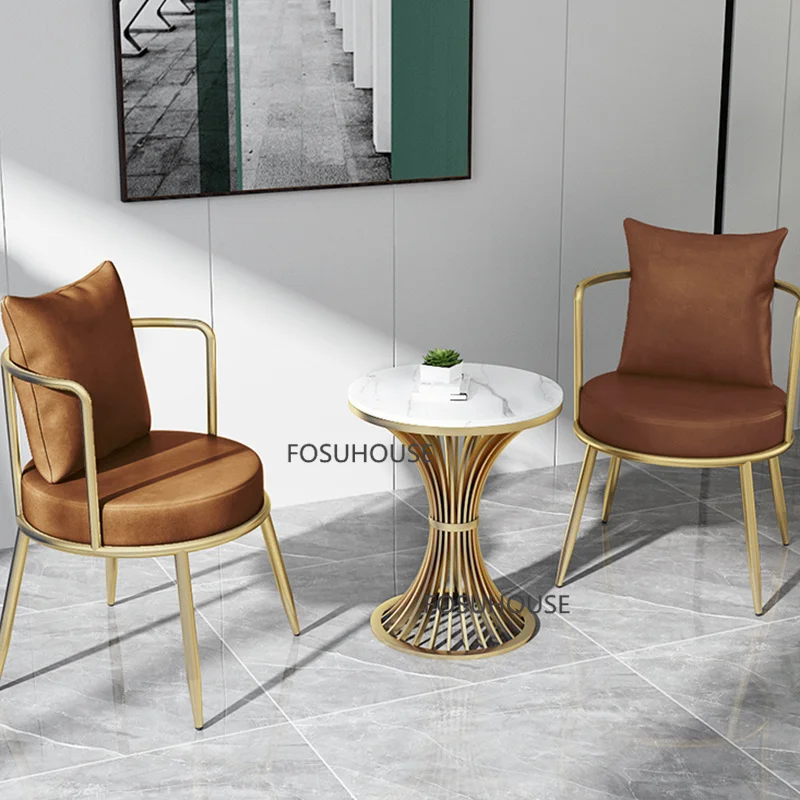 Скандинавский Одноместный стул из искусственной кожи мебель для гостиной