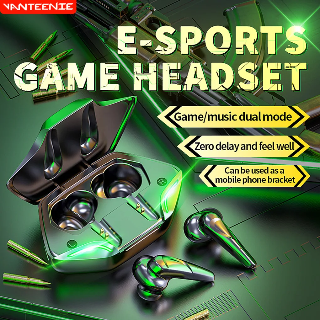 

Apro366 Gaming Wireless Earphone Mobile Phone Handsfree Call Bluetooth-compatible Sport Headphone Headset with Microphone