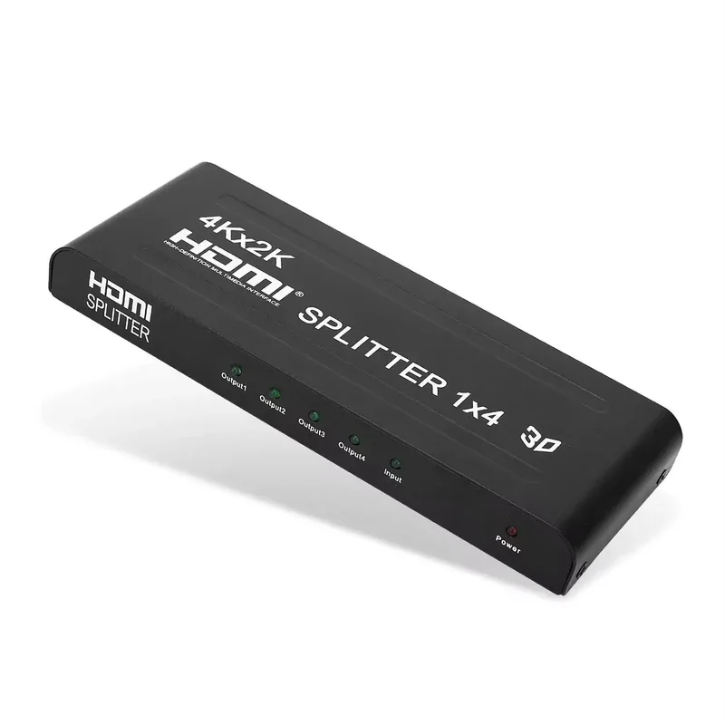 Фото HDMI-сплиттер 4K 1x4: распределитель видео HDMI, конвертер 1 вход на 4 выхода, дублирование изображения на 4 экрана для ПК, PS3/4, HDTV, проектора №1