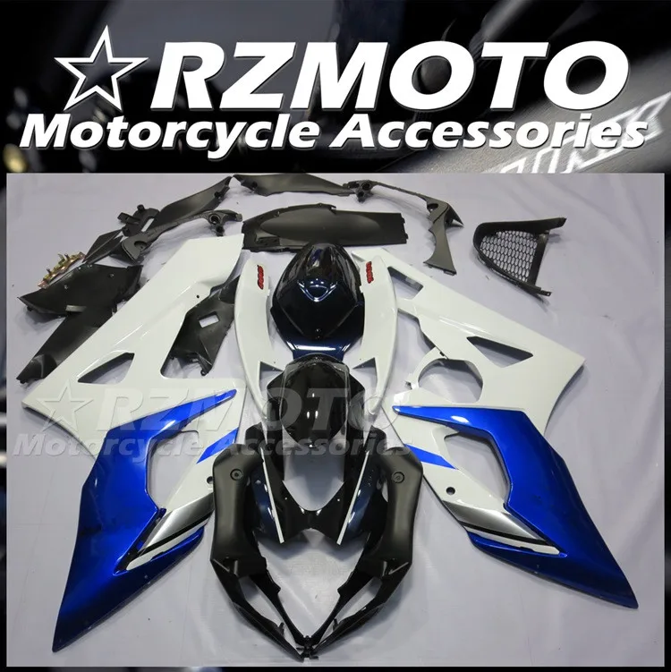 

Литьевая пресс-форма, новый комплект обтекателей из АБС-пластика для Suzuki GSX-R 1000 K5 2005 05 06, комплект обтекателей синего и белого цвета