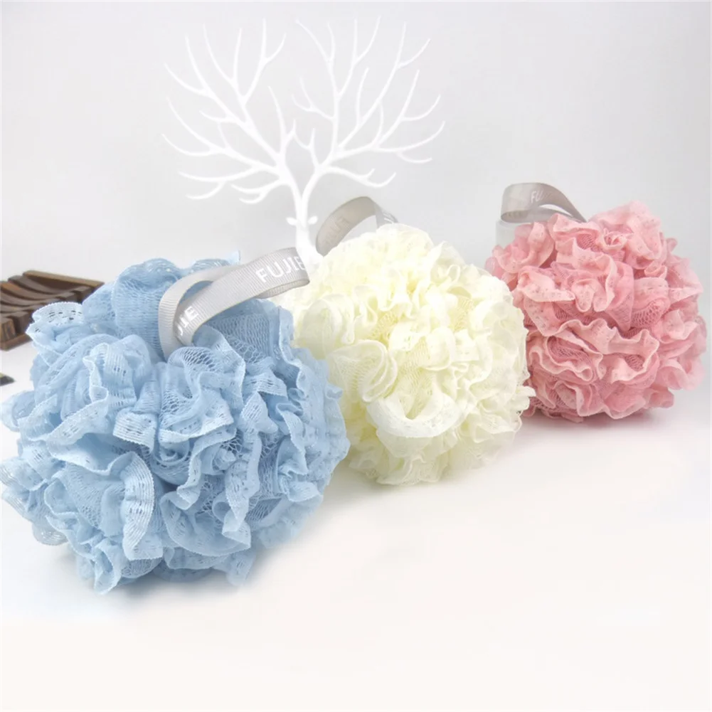 

Soft Mesh Large Ball Bath Sponge Balls Lace Cleaning Brush Shower Puff Body Cleaner Exfoliating Scrubbers Bathroom Supplies