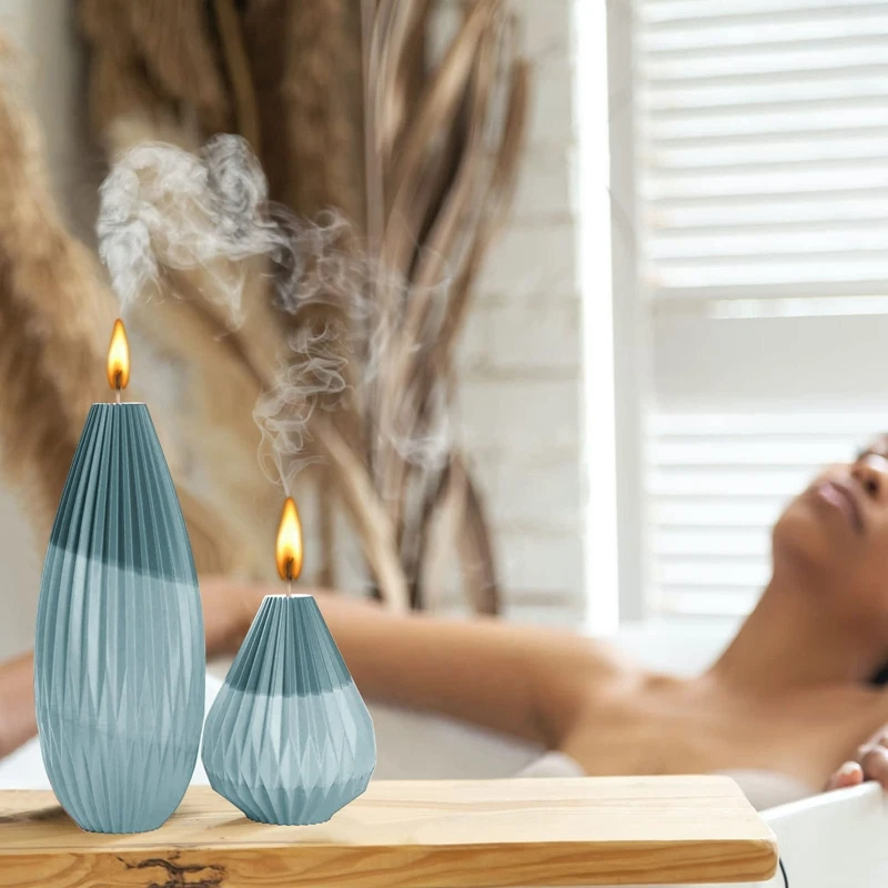 

Силиконовые формы для свечей, «сделай сам», 3D формы в виде геометрической грушевидной бутылки, форма в полоску для мыла и торта, для ароматер...