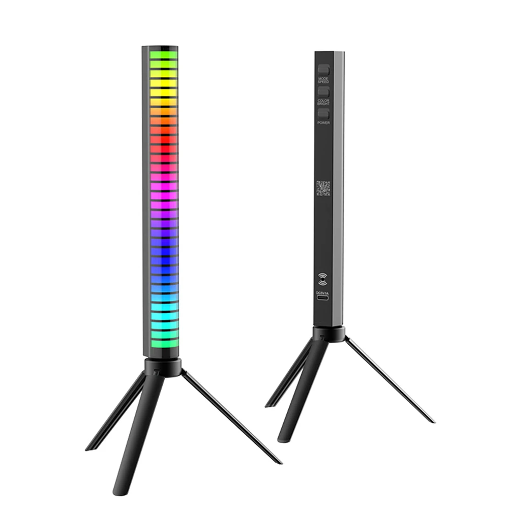 

D10 APP Control Voice Activated Rhythm Lamp 32-Bit RGB Audio Spectrum Bar Pickup Colorful Music Ambient DJ LED Level Light Bar