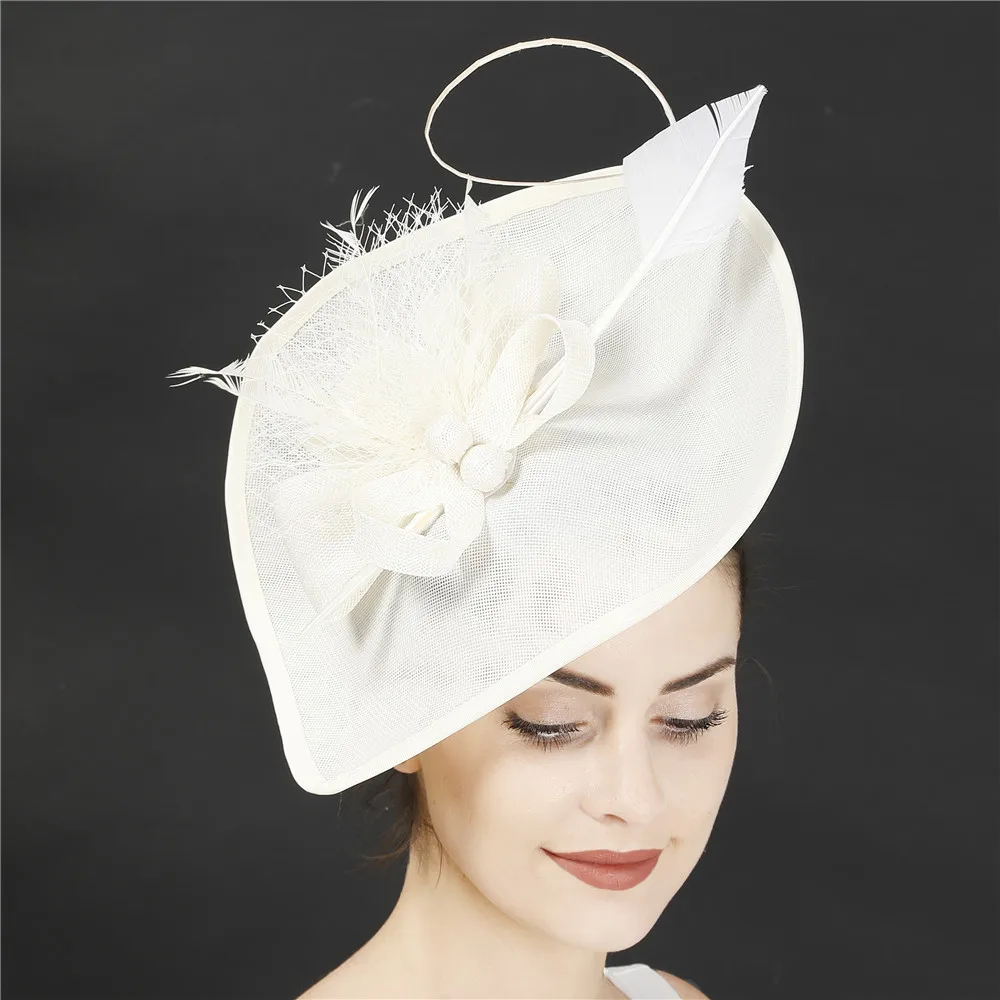 Шляпка-Вуалетка женская с перьями Элегантная Модная дамская шапка-талисман