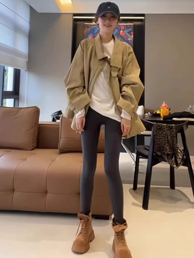 Маленький плащ цвета хаки верхняя одежда элегантный High Sense весна 2024 новинка