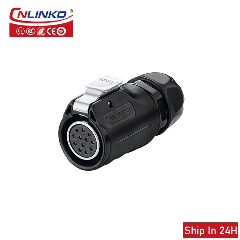 Cnlinko LP20 M20 Waterproof 7 9 12pin Electrical Panel Power Signal Cable Connector Plug Socket for Visual Monitoring System images - 6