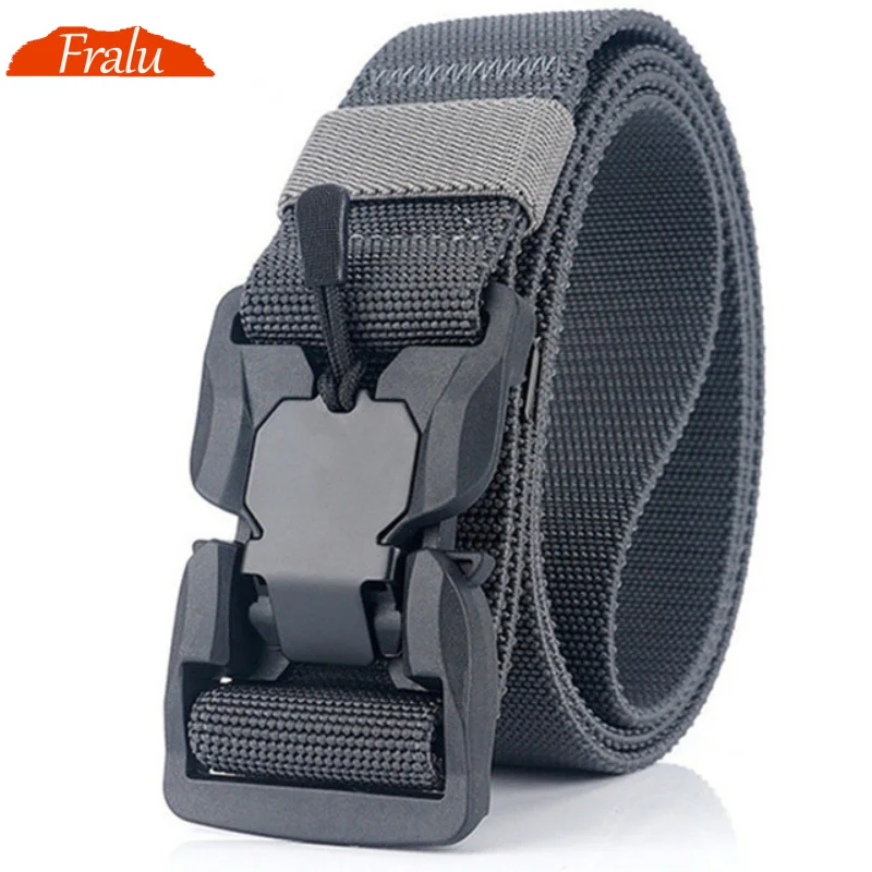 New  Belt Quick Release Magnetic Buckle Military Belt Soft Real Nylon Sports Accessories YD881