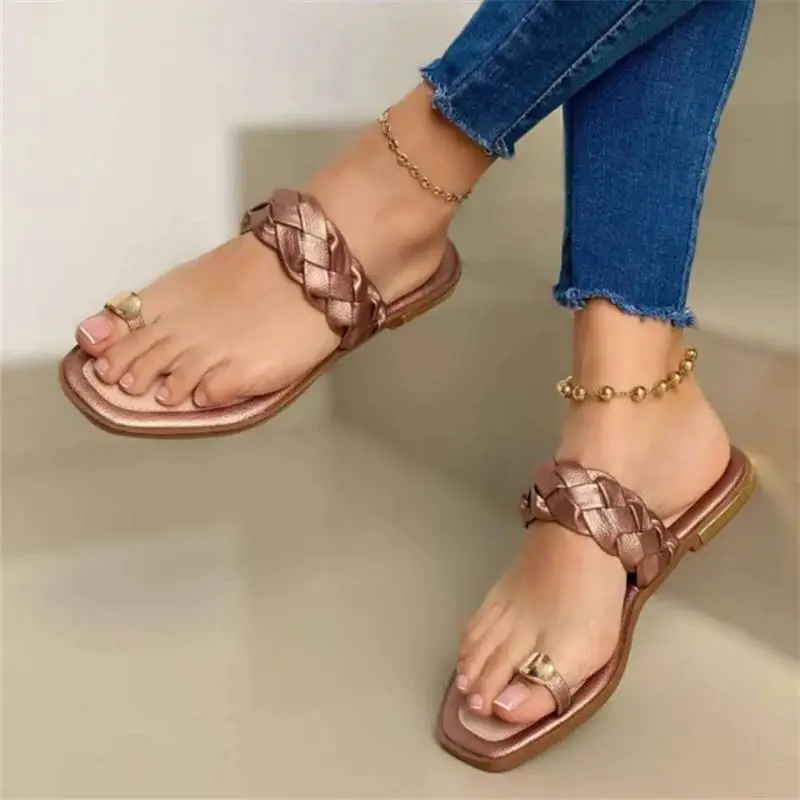 

Women Shoes Summer Ladies Slides Solid Fashion Comfortable Flat Flip Flops Slides Plus Size Casual Female Sandals Outdoor Shoes