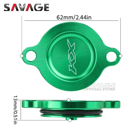 Крышка масляного фильтра двигателя для KAWASAKI KX250F 2005-2019 KX250X KX250 2019-2024 аксессуары для мотоциклов крышка фильтра CNC KX 250 F X