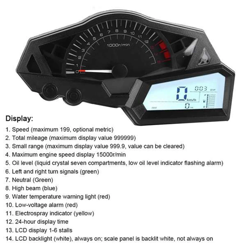 Тахометр для KAWASAKI NINJA 300 EX300A 2013-2015 мотоцикла