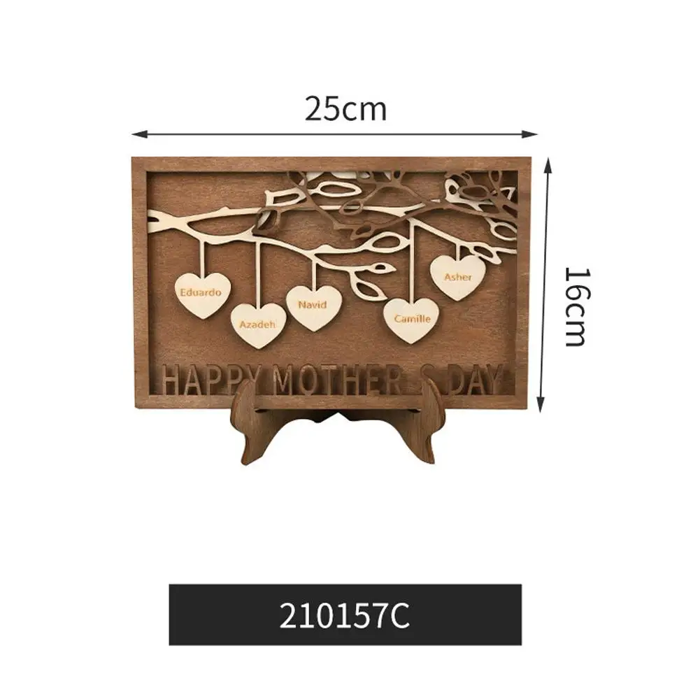 

Tree Of Life Family Sign Ornament Carved Wooden Sign Christmas Gift For Living Room Desktop Decoration