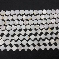 plum blossom natural freshwater shell beads for diy jewelry making bracelet necklace earrings four petal flower beads accessory