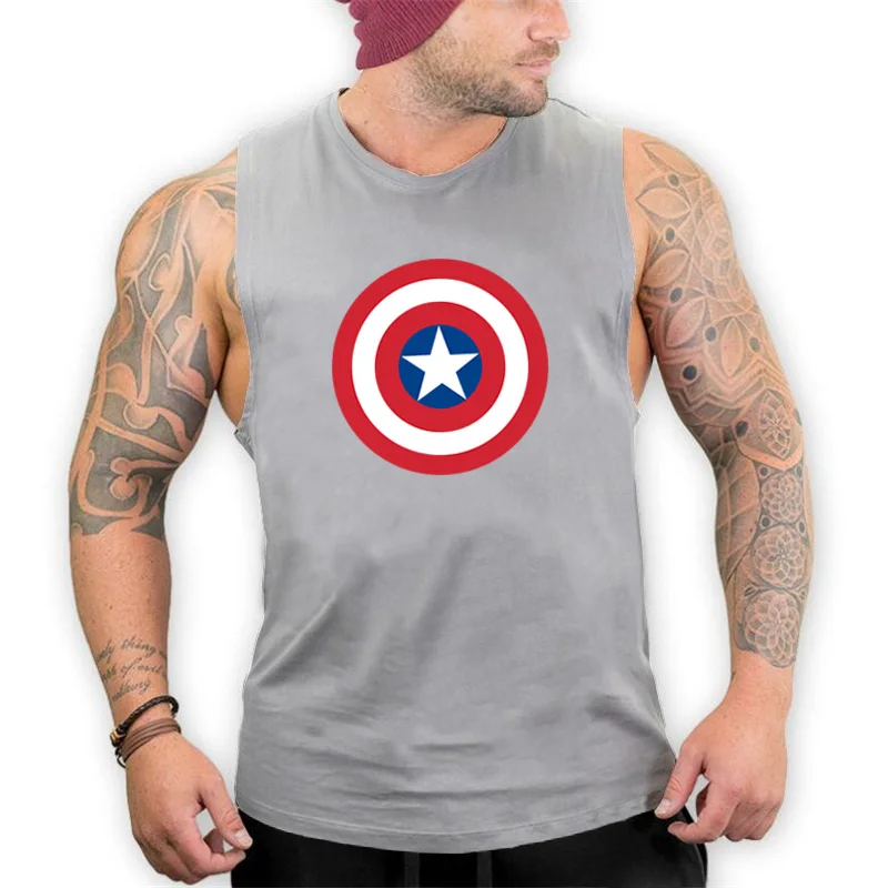 Мужская летняя майка без рукавов для бега