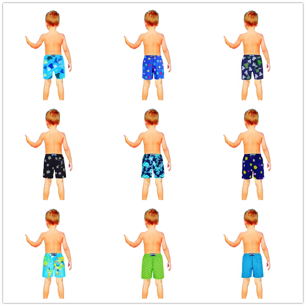 2022 Turtles Brand Brevilepullquin Kids Swimwear Swimtrunks Vilebre Boys Beach Board Shorts Children's Clothing 100% Quick Dry