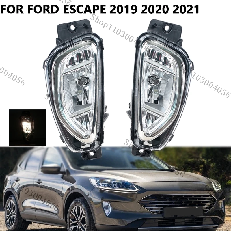 

Автомобильные противотуманные фары в сборе для Ford Escape 2019 2020 2021, передний бампер, противотуманные фары, галогенные противотуманные фары, аксессуары
