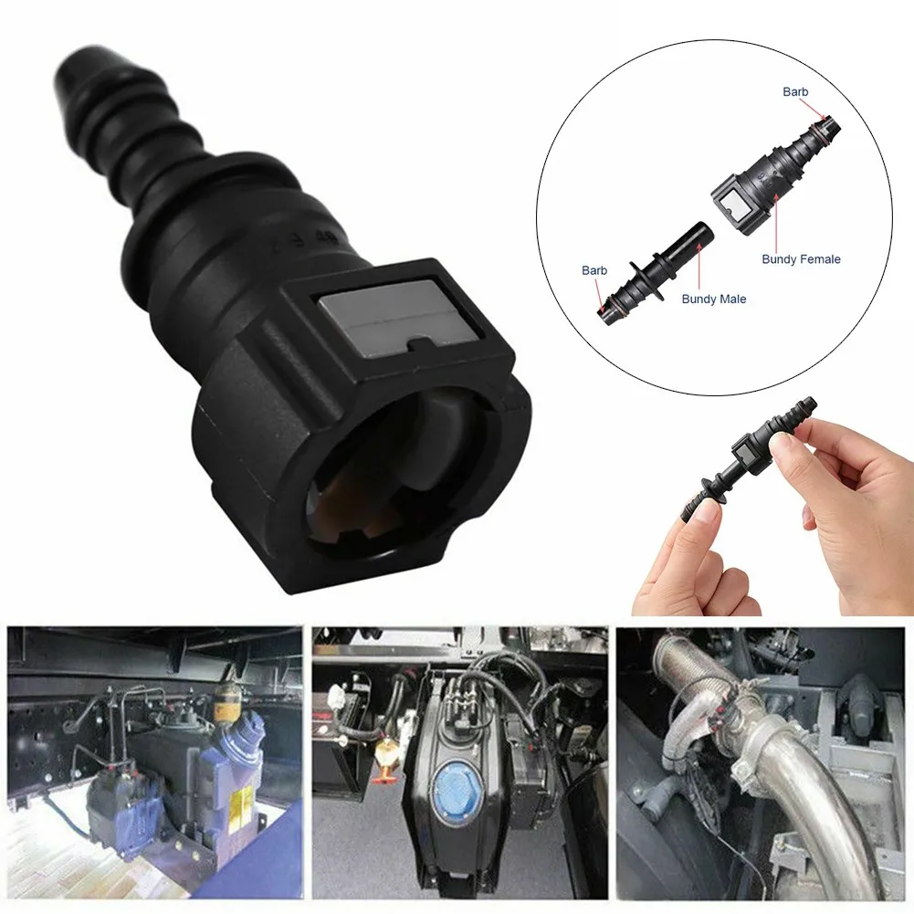 

Straight 9.89mm ID8 Car Fuel Line Hose Pipe Quick Release Male Connect Connector Black Straight Quick Release Connector