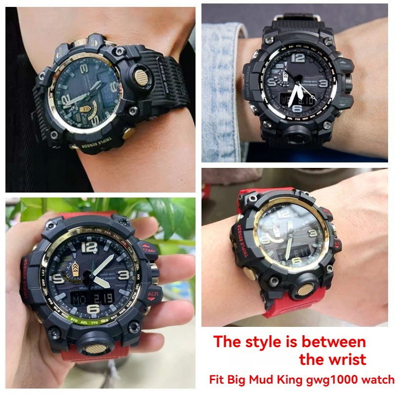 Фото Для Casio Big Mud King силиконовый резиновый ремешок для часов браслет G-SHock GWG-1000 GWG-1000GB водонепроницаемый ремешок для часов с инструментами №5